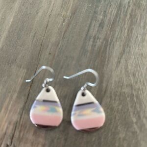 Ceramic earrings 3/4 inch